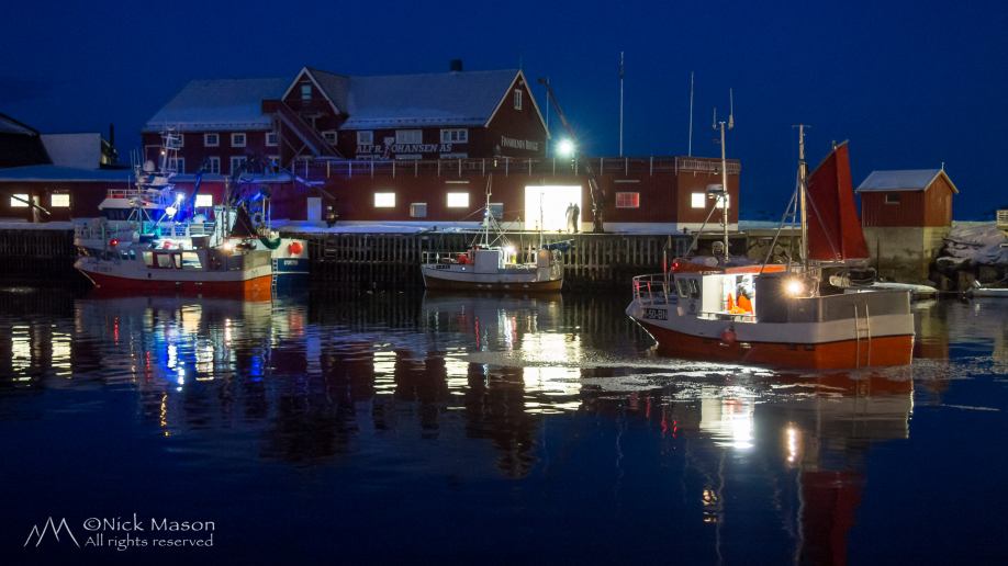 15 Returning fishing boats, Henningsvær Harbour