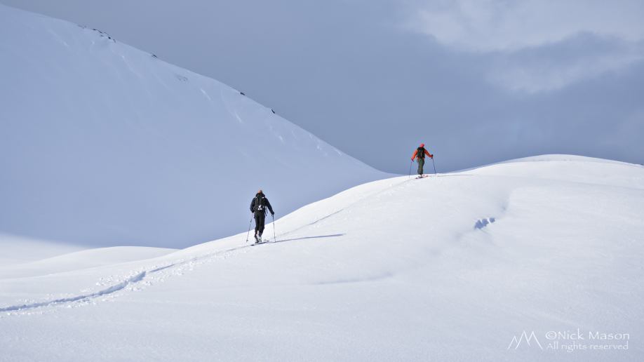 26 Late afternoon light illuminates the return from Rundfjellet peak, Austvågøya