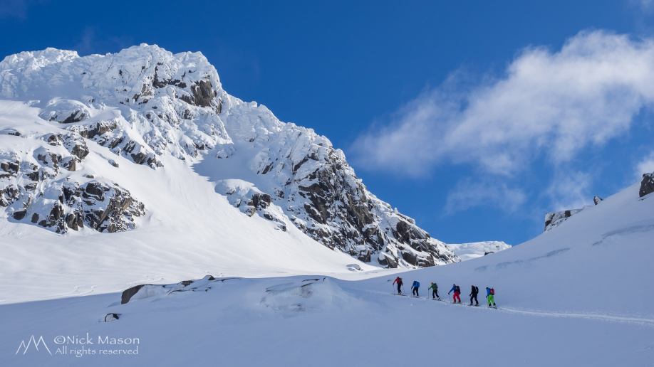 22 Ascending Lillandsdalen on the classic Lofoten ski tour of Geitgaljetind, Austvågøya Island